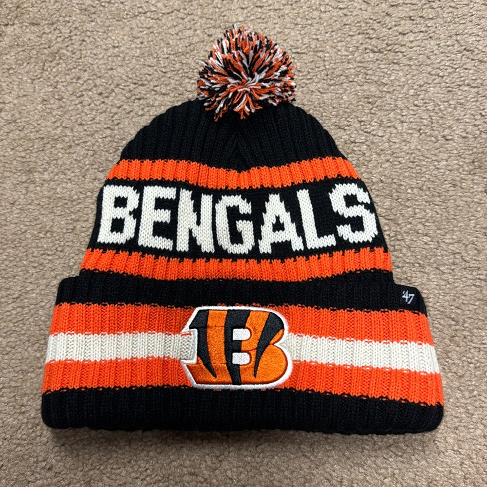 47’ Cincinnati Bengals knit beanie. OSFA. NWOT!